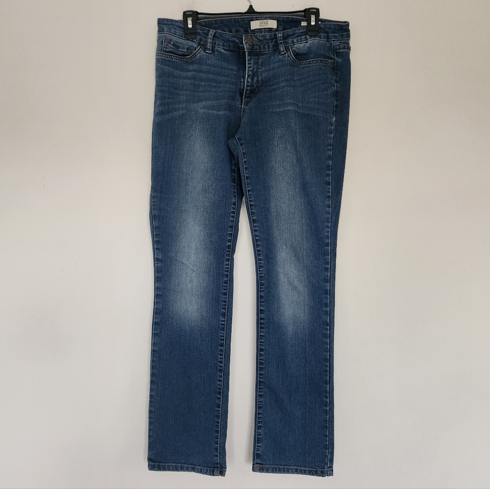 Vintage America Blues Boho Straight Jeans Mid Rise Medium Wash 10R/30